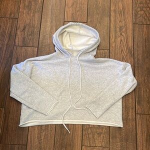 Alo yoga cropped gray hoodie size large.